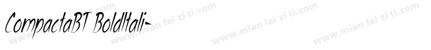 CompactaBT BoldItali字体转换